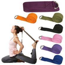 Load image into Gallery viewer, Hot Multi-Colors Adjustable Belt Sport Yoga Stretch Strap D-Ring Belt Gym Waist Leg Fitness Exercise Gym equipment